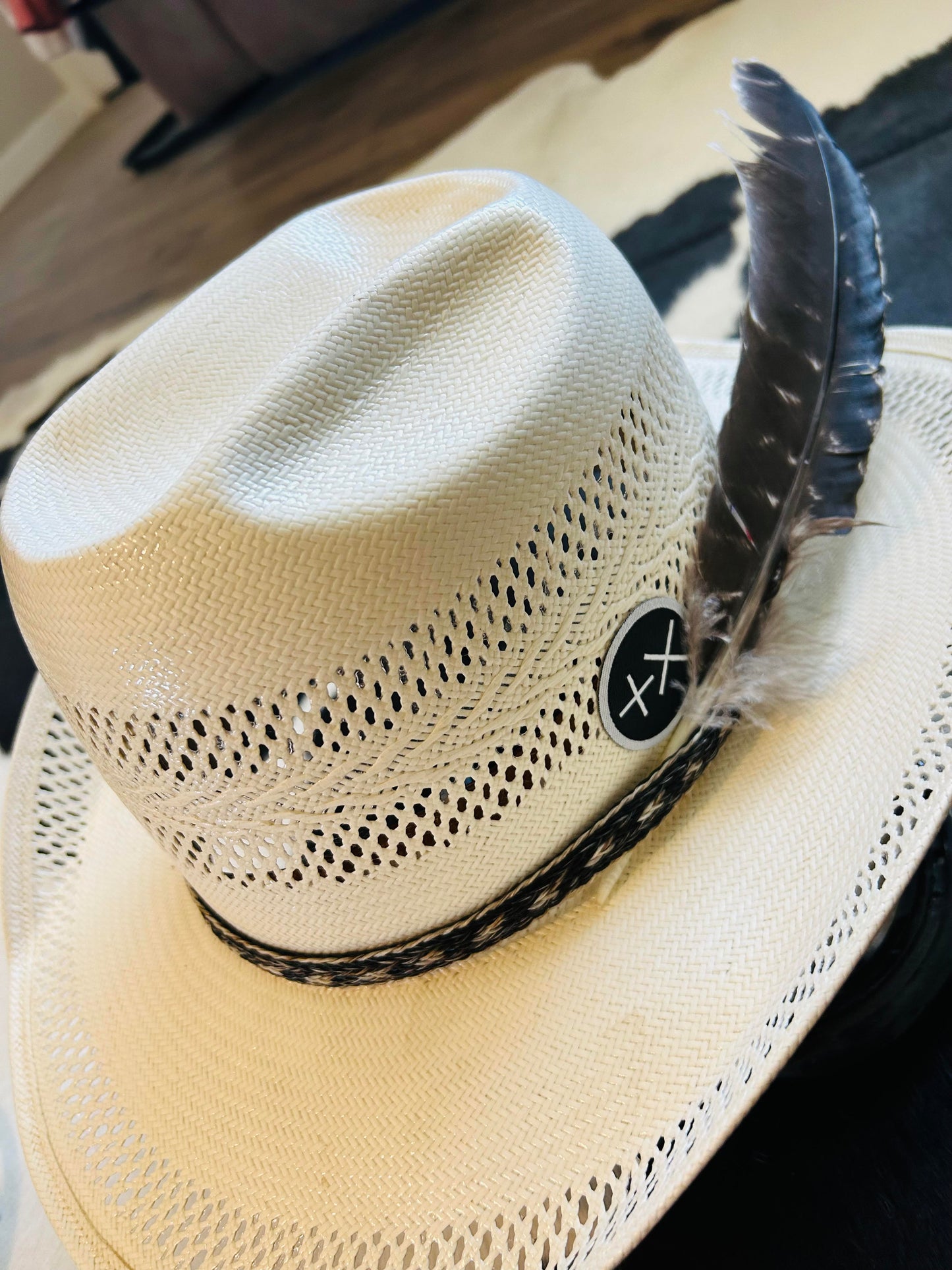 Horsehair Braided Single Tassel Hat Band - Pepper