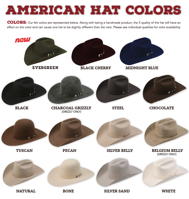 American Hat Colors and Styles