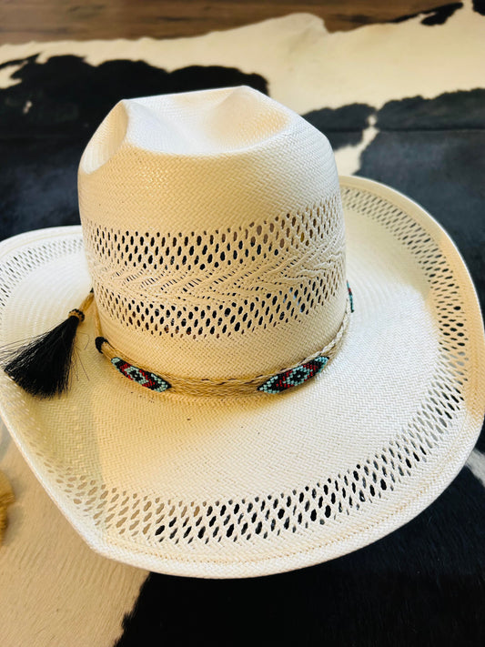 Horsehair Beaded Hat Band - Cheval